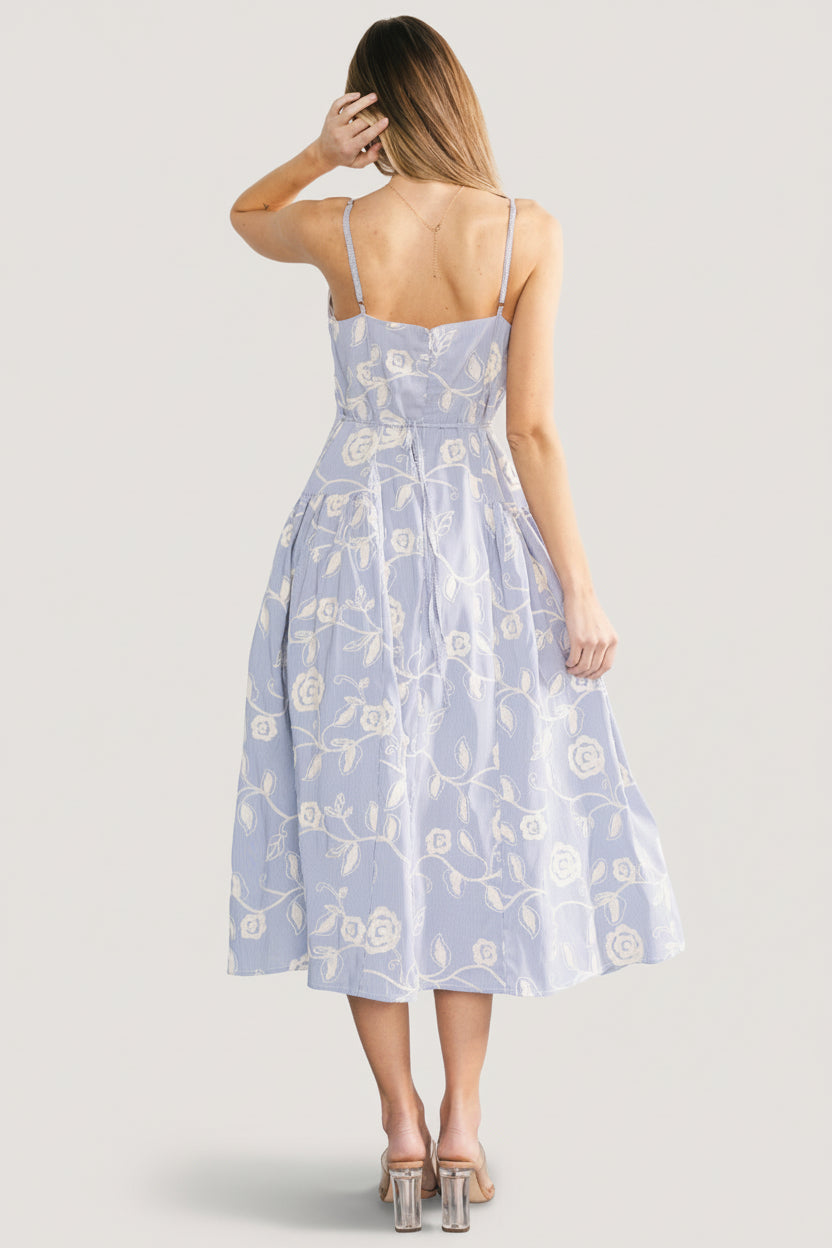 Shea Embroidered Dress | Blue - Image 3