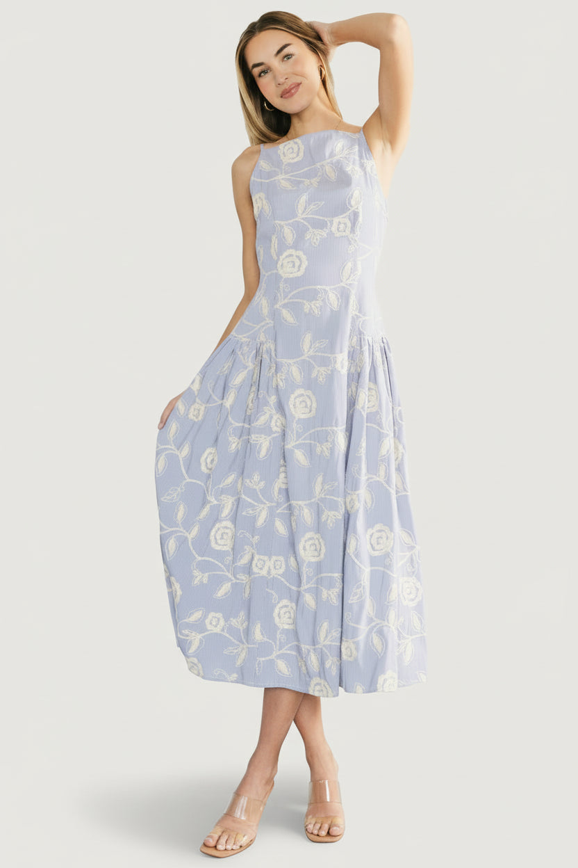 Shea Embroidered Dress | Blue - Image 4