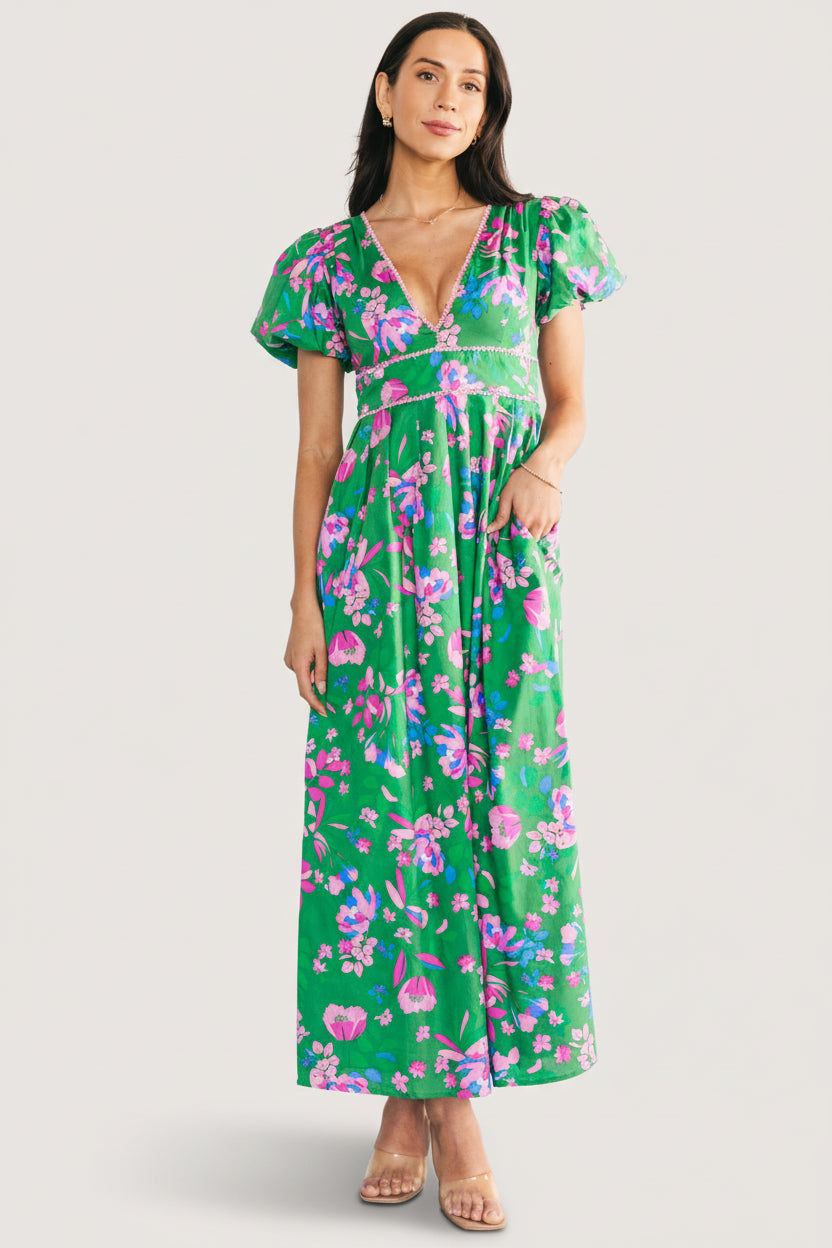 Anya Maxi Dress | Green Multi Print - Image 5