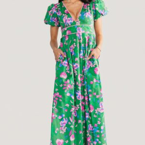 Anya Maxi Dress | Green Multi Print