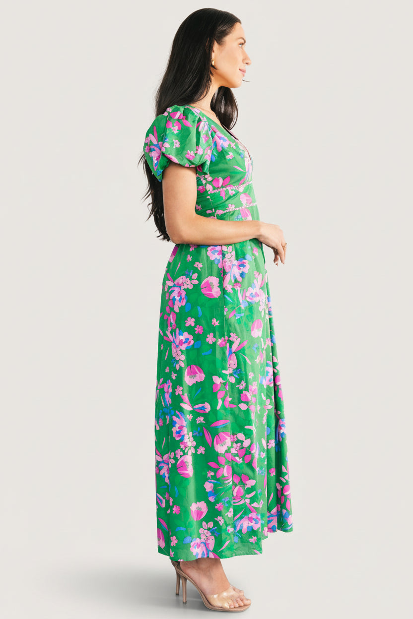 Anya Maxi Dress | Green Multi Print - Image 3
