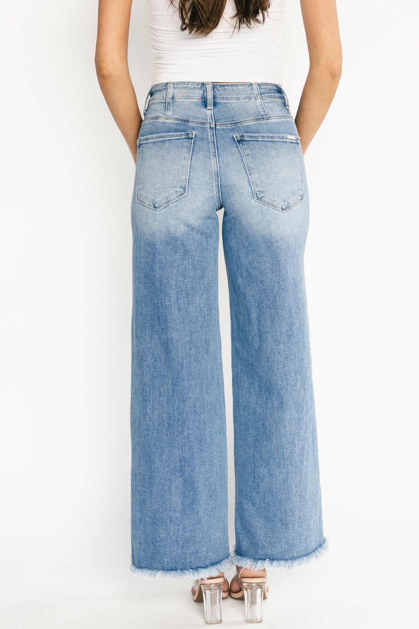 Jardin High Rise Wide Leg Jeans | Mid Wash - Image 7