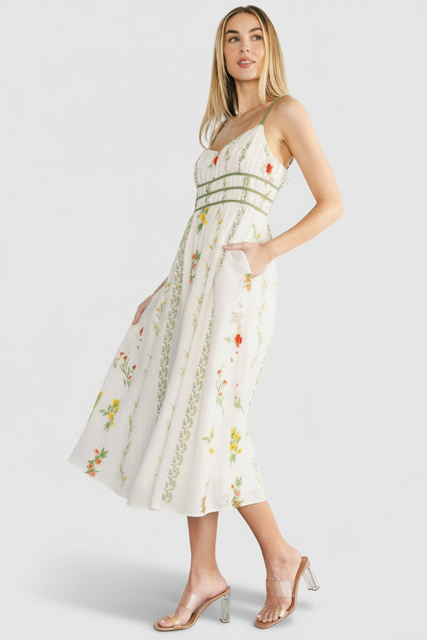 Cerise Midi Dress | Multi Floral - Image 6