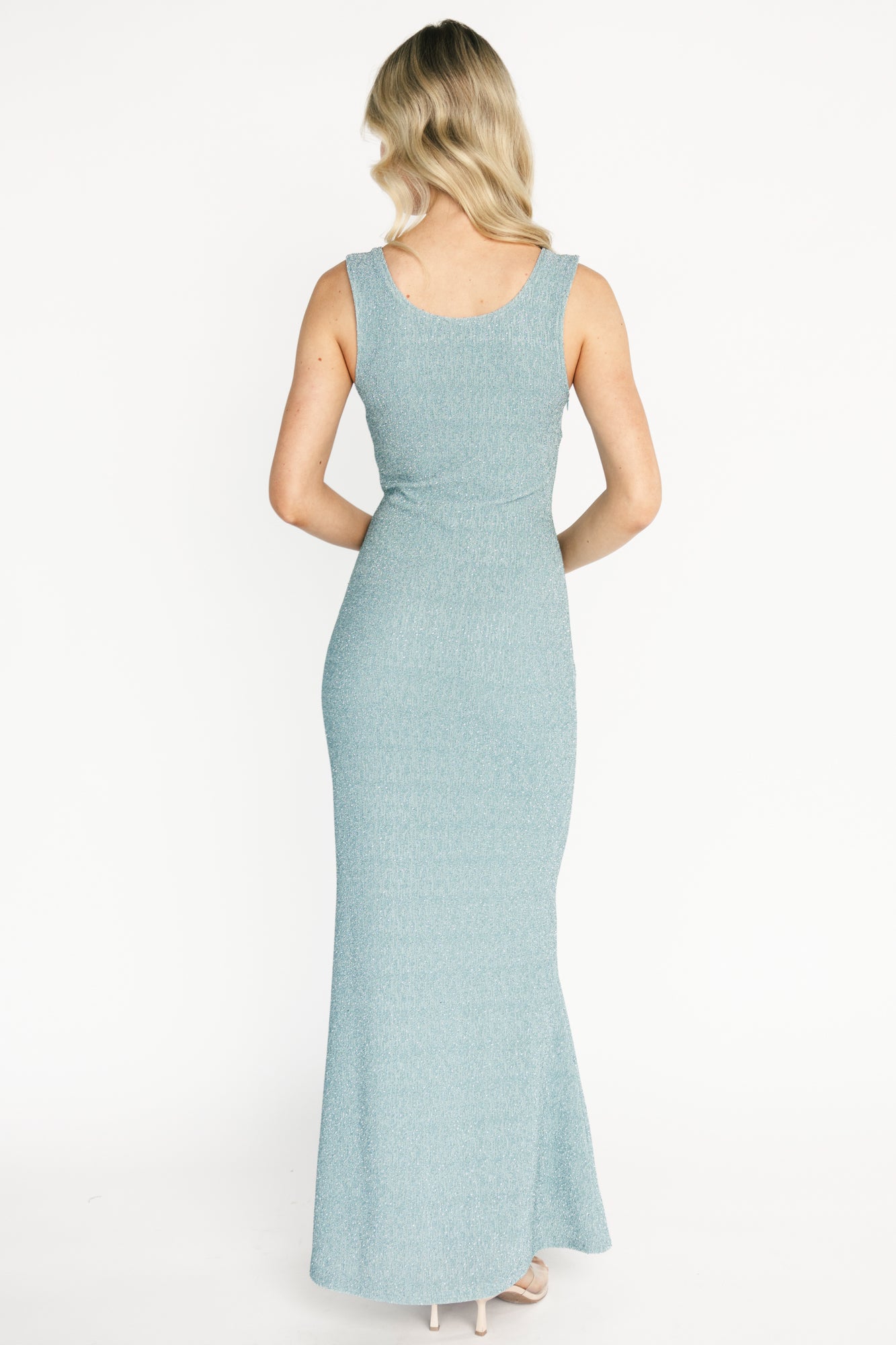 Desi Shimmer Gown | Light Blue - Image 4