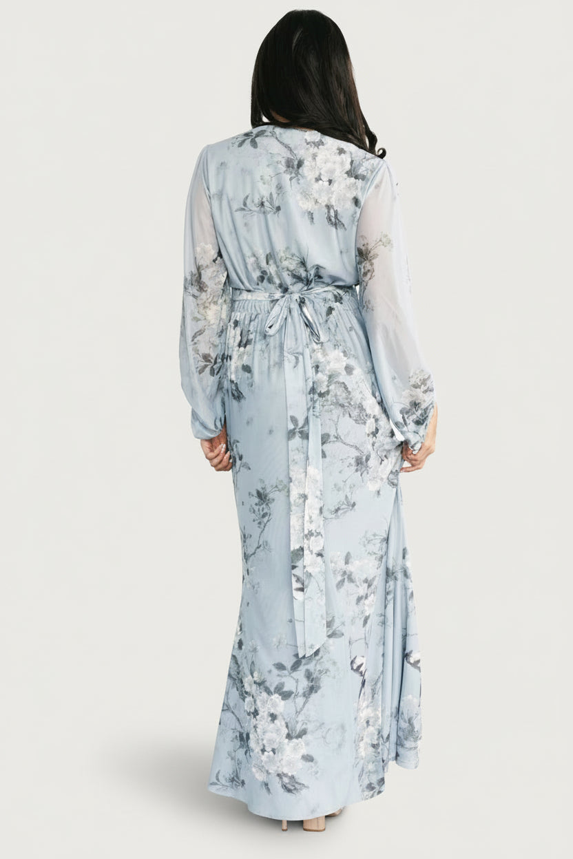 Beckham Maxi Dress | Light Blue Floral - Image 2