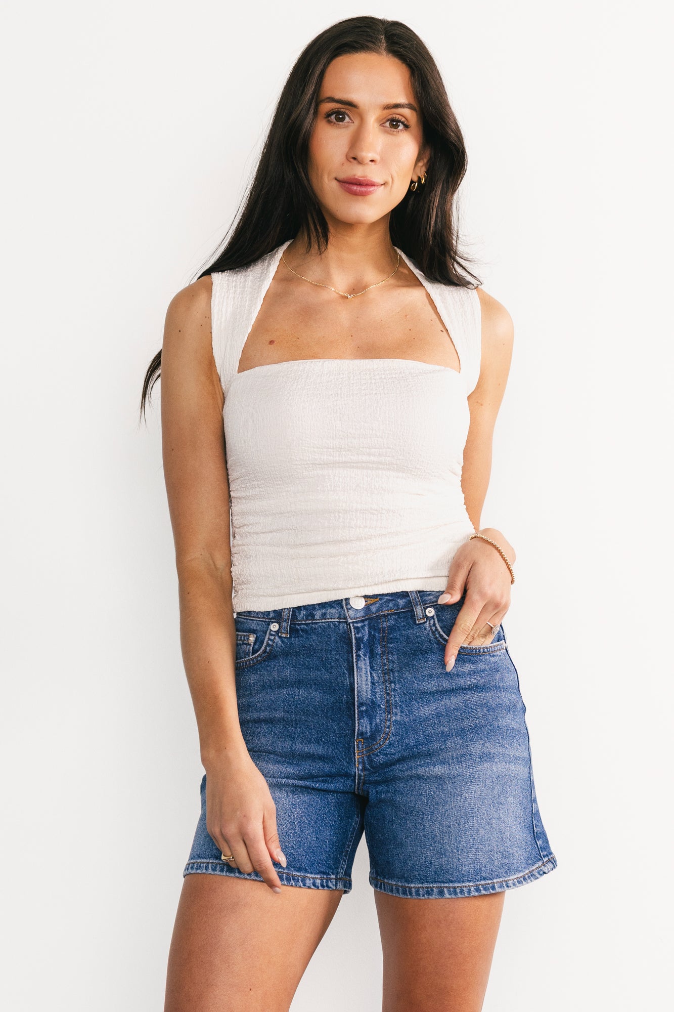 Lennon High Rise Jean Shorts | Medium Wash - Image 3