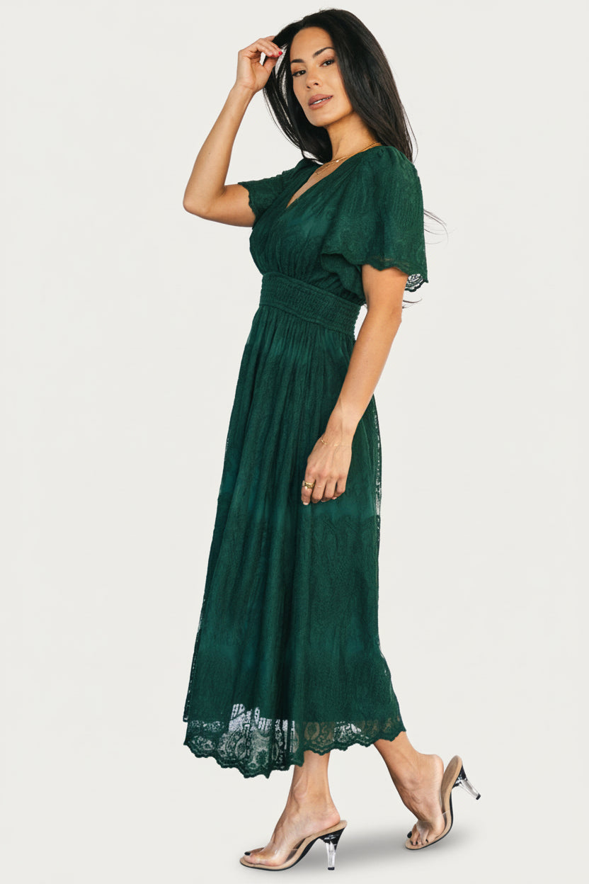 Milena Midi Dress | Green - Image 3