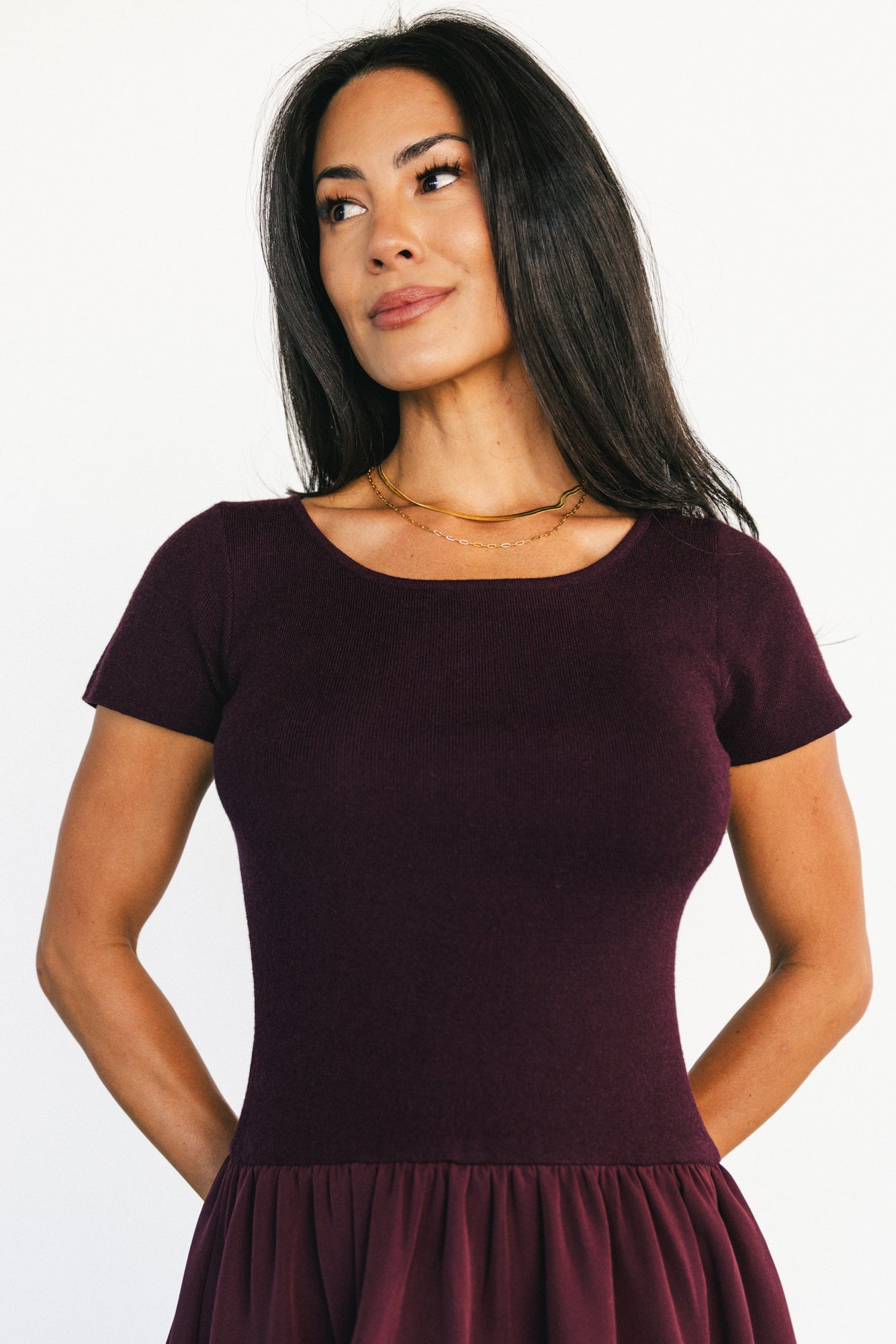 Angelique Midi Dress | Mulberry - Image 2