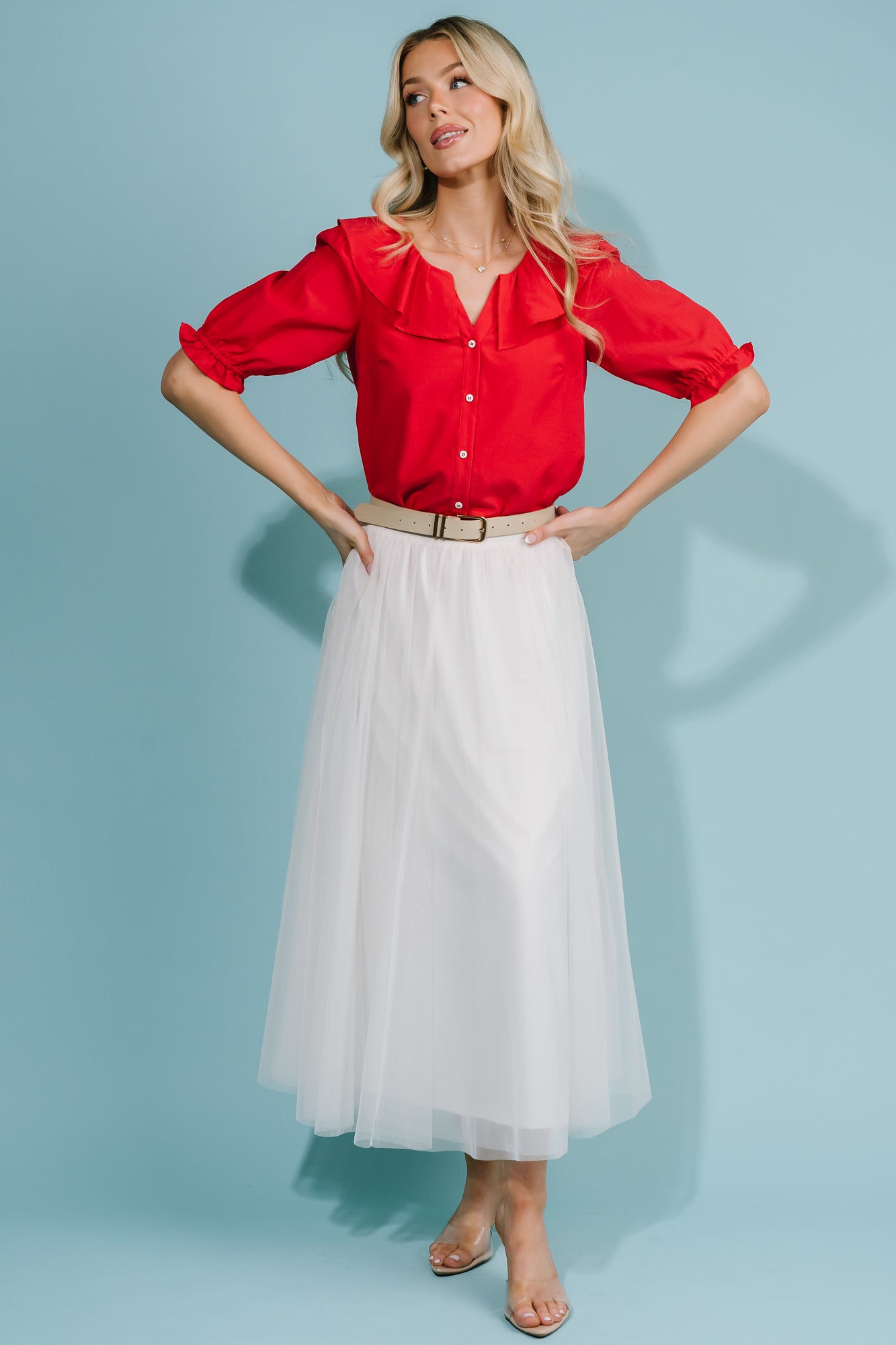 Mila Tulle Skirt | Cream - Image 3
