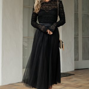 Lonnie Tulle Dress | Black