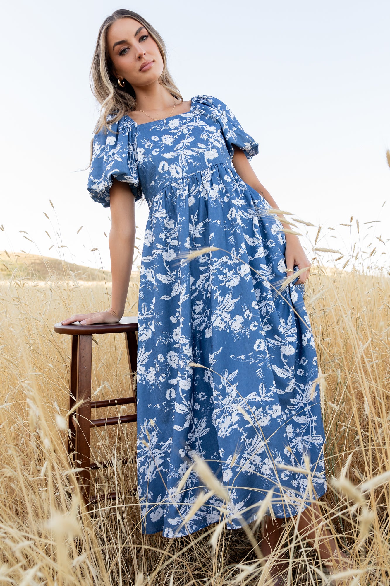 Graceland Maxi Dress | Slate + White Floral - Image 5