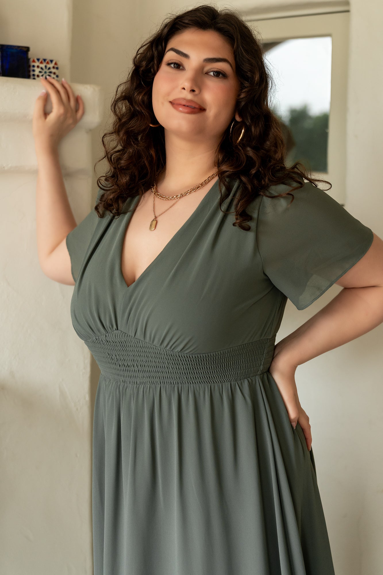 Birdie Maxi Dress | Dark Sage - Image 5