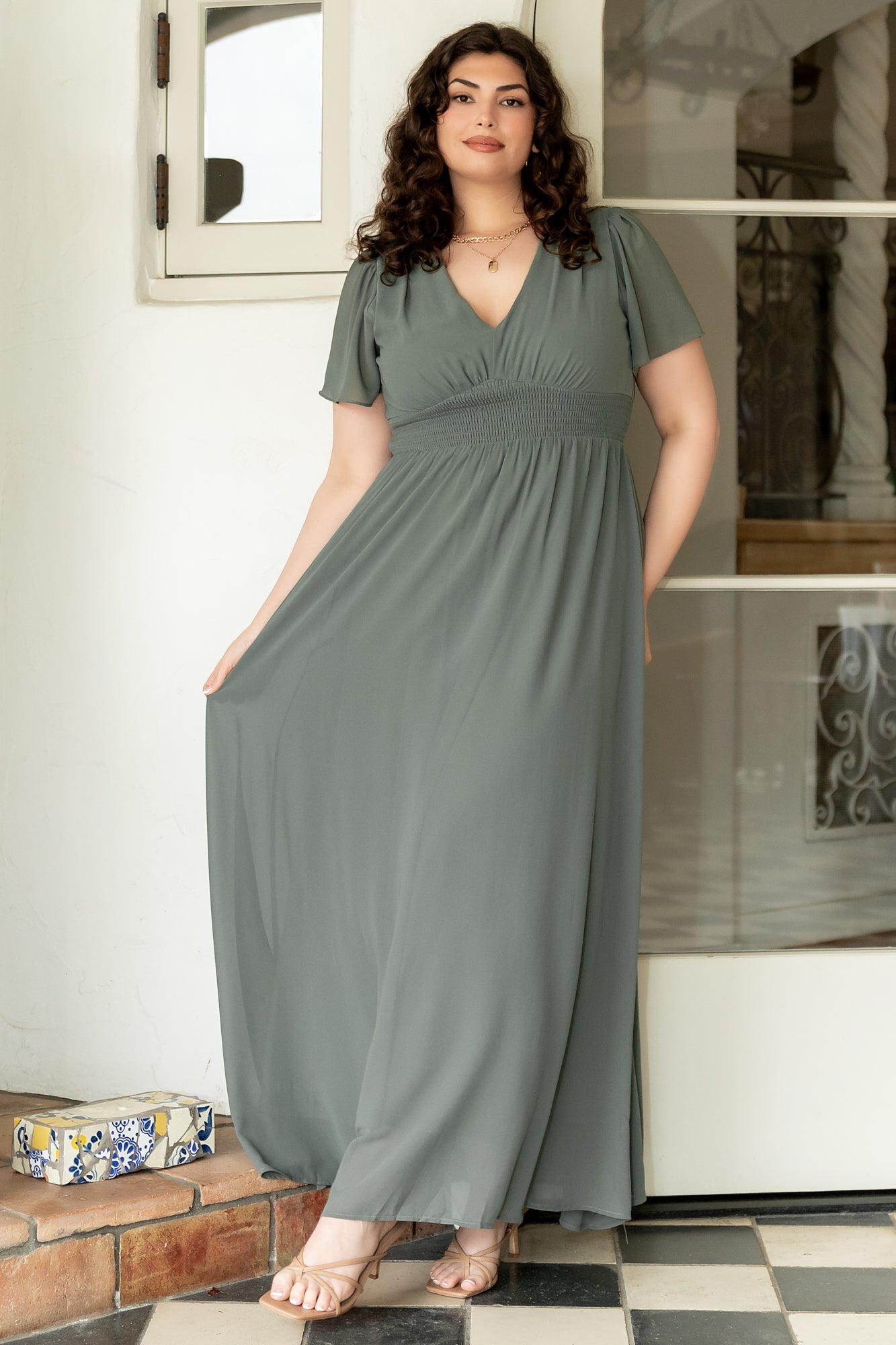 Birdie Maxi Dress | Dark Sage - Image 3