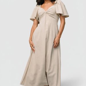 Indie Back Tie Dress | Oatmeal