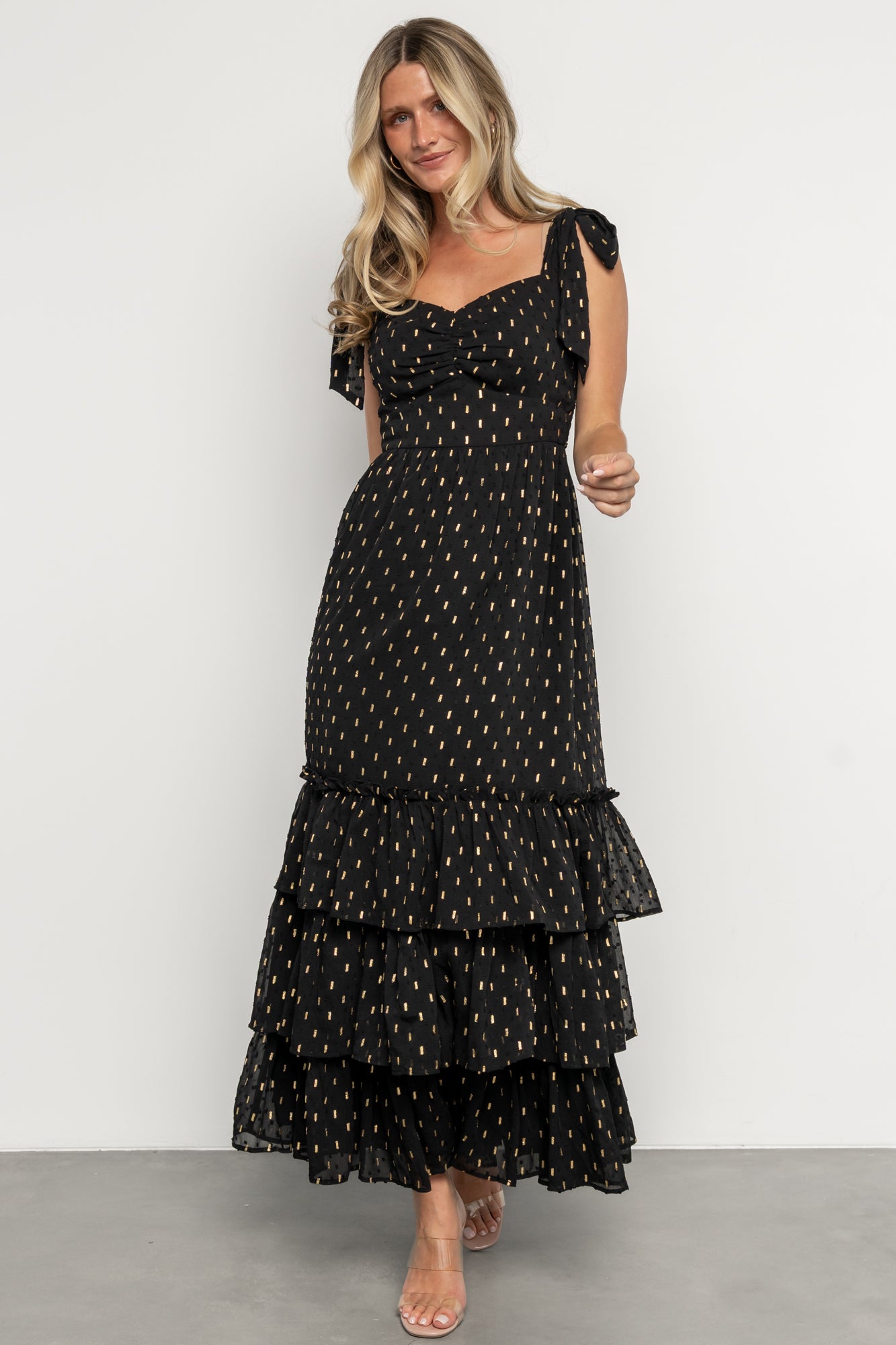 Kassia Maxi Dress | Black + Gold - Image 3