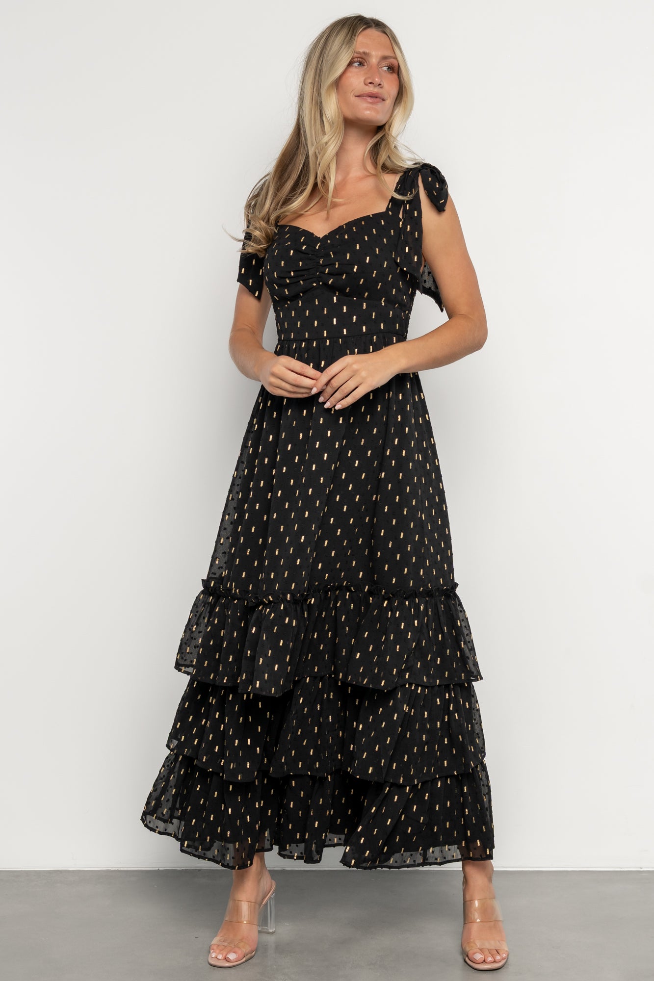 Kassia Maxi Dress | Black + Gold - Image 6