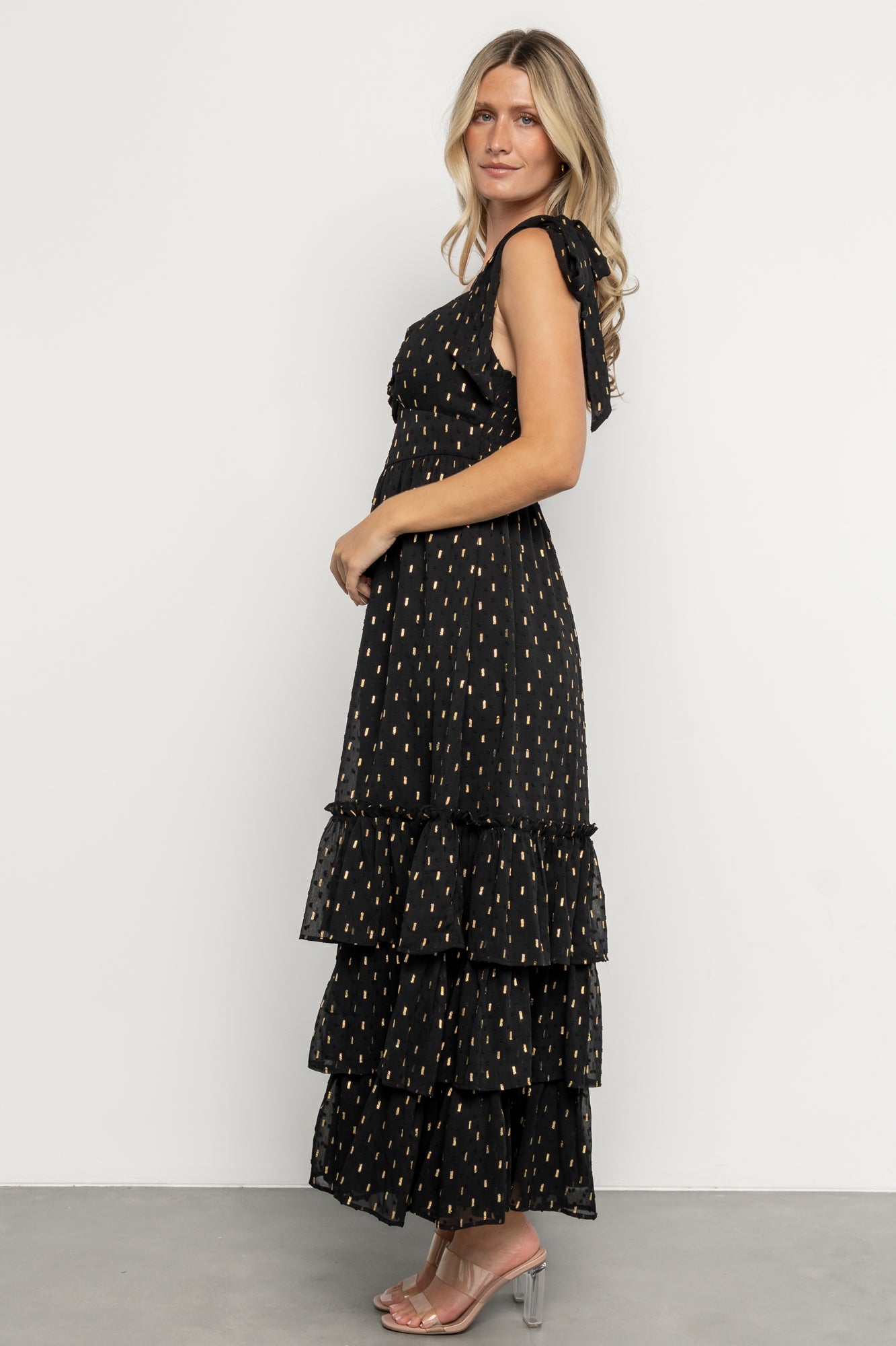 Kassia Maxi Dress | Black + Gold - Image 2