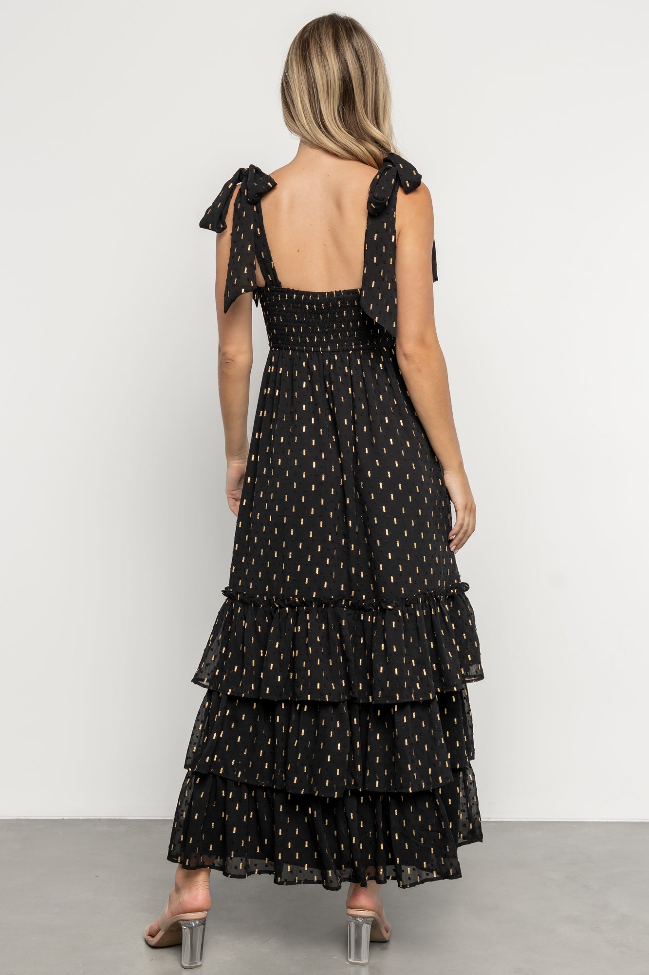 Kassia Maxi Dress | Black + Gold - Image 5