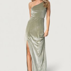 Tatiana Velvet One Shoulder Maxi Dress | Sage