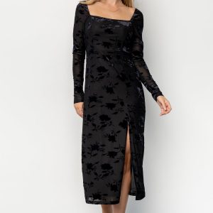 Tamara Midi Dress | Black Floral
