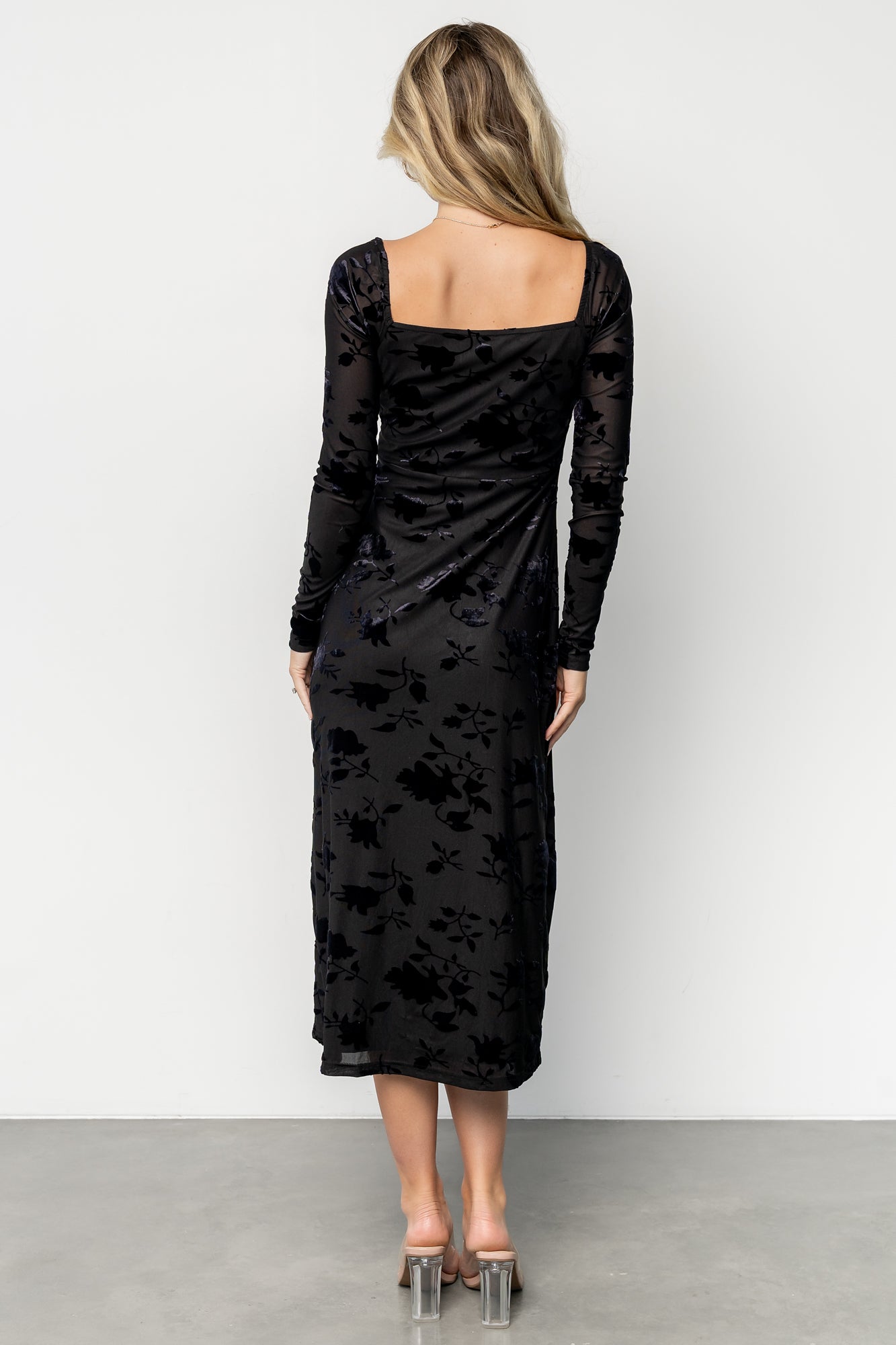 Tamara Midi Dress | Black Floral - Image 3