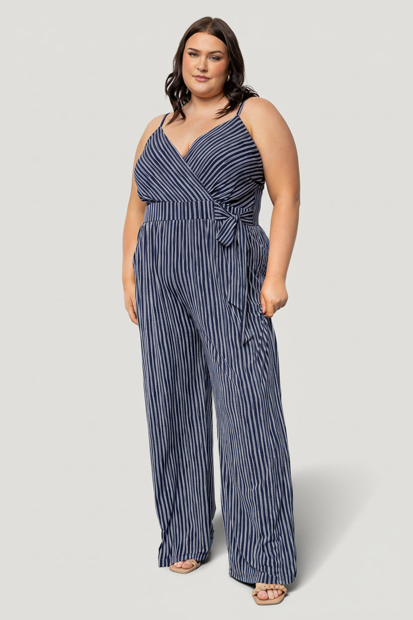 Zuri Tank Jumpsuit | Navy Stripe - Image 3