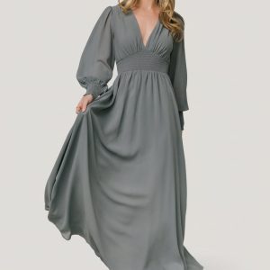 Olivia Maxi Dress | Dusty Blue