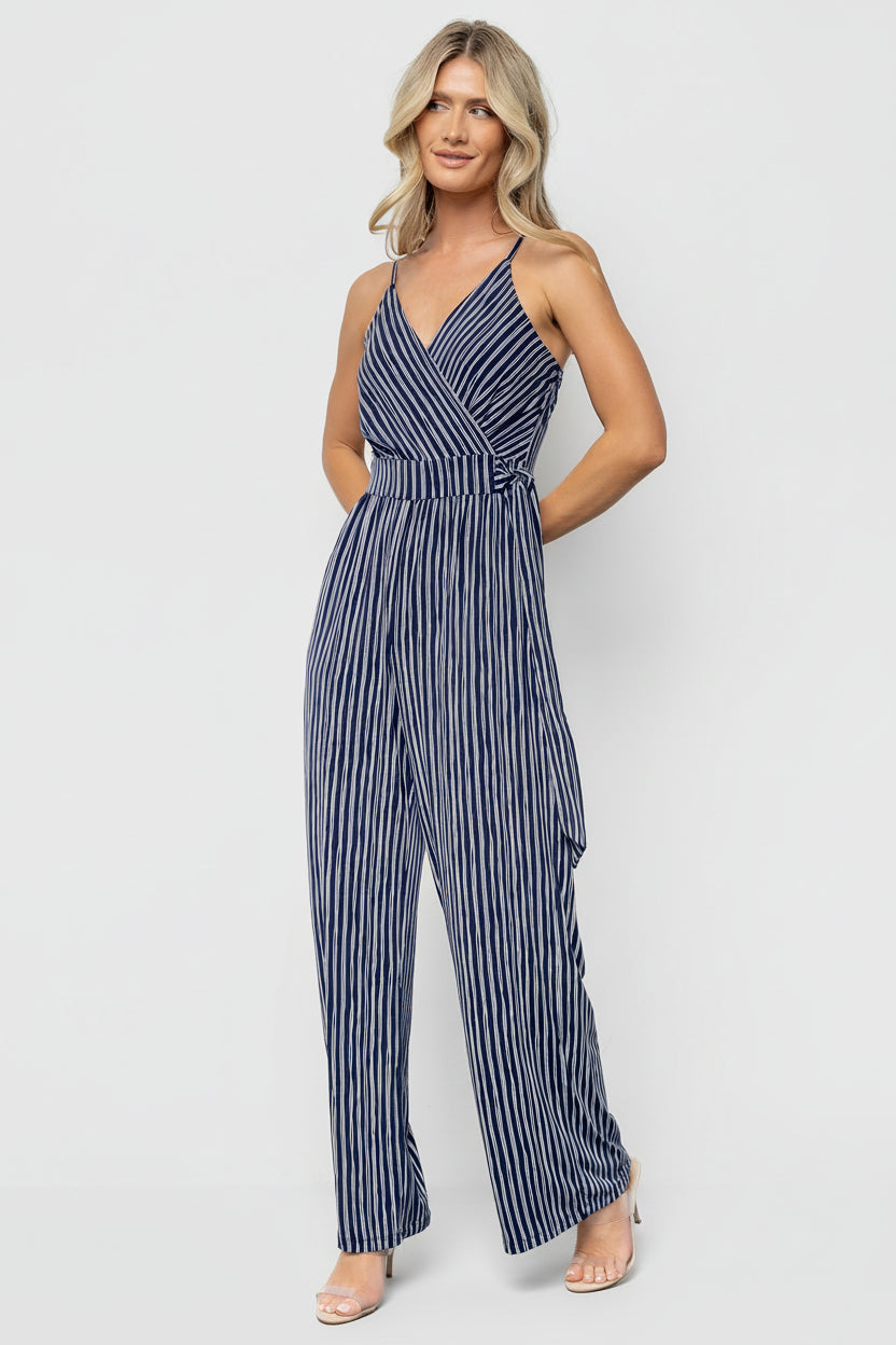 Zuri Tank Jumpsuit | Navy Stripe - Image 4