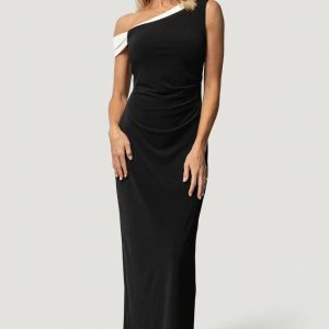 Valena Maxi Dress | Black + Ivory