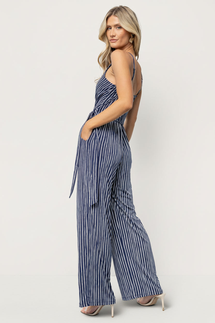 Zuri Tank Jumpsuit | Navy Stripe - Image 6