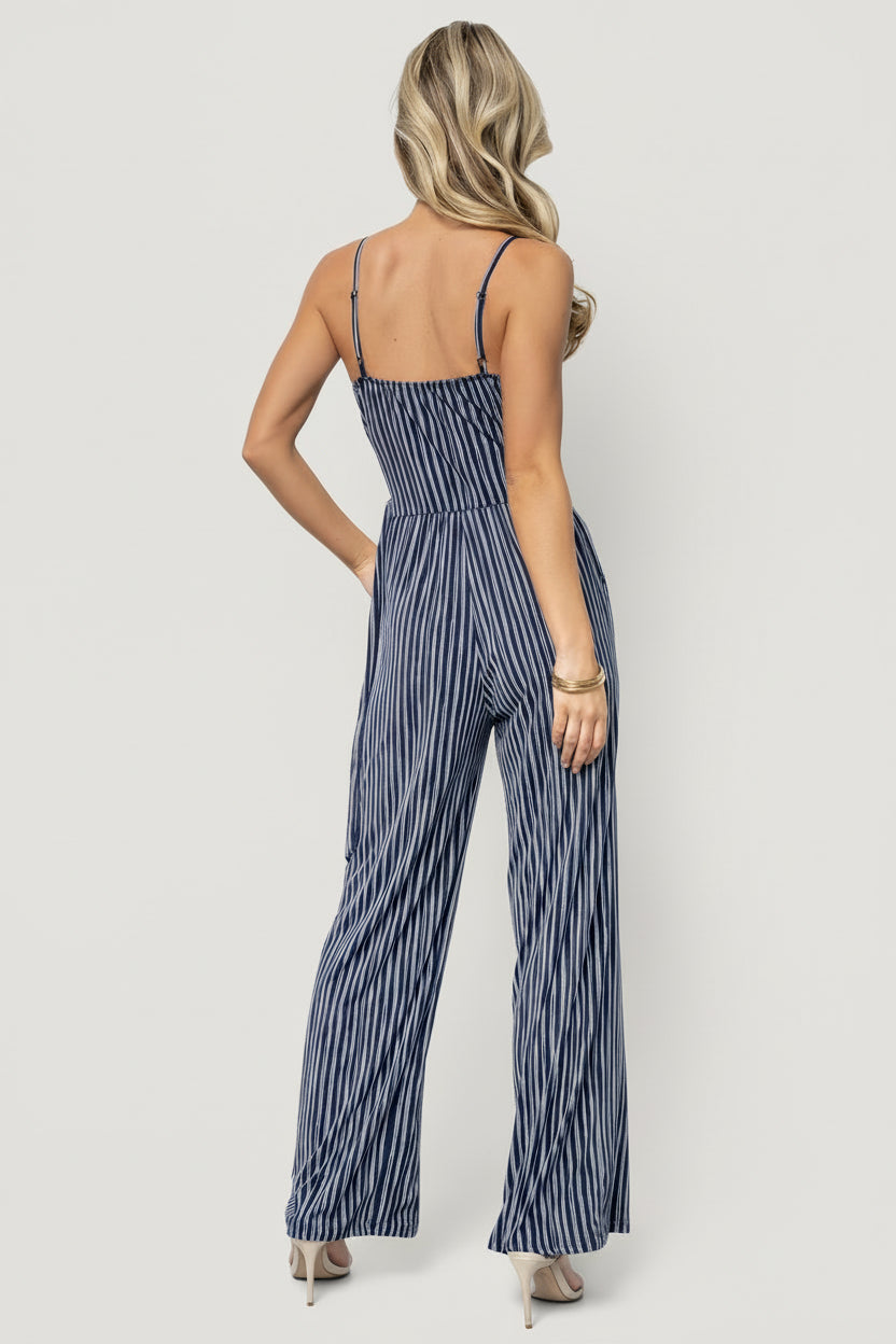 Zuri Tank Jumpsuit | Navy Stripe - Image 8
