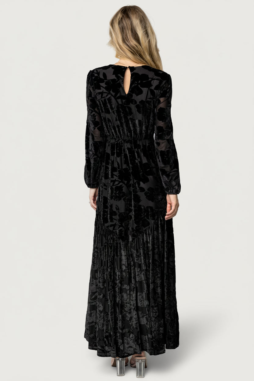 Vienna Velvet Maxi Dress | Black - Image 3