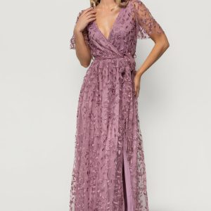 Marseille Embossed Maxi Dress | Lavender