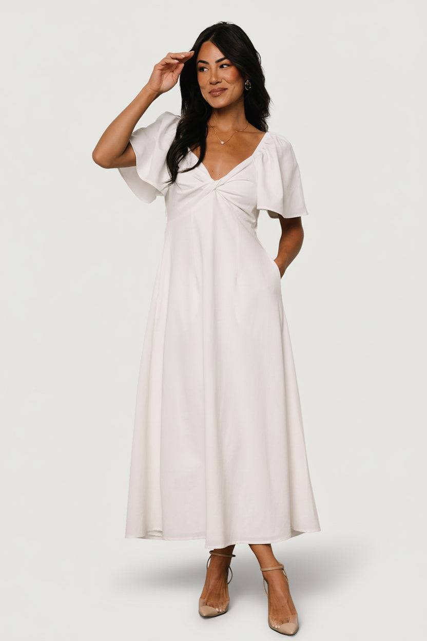 Indie Back Tie Dress | Off White - Image 6