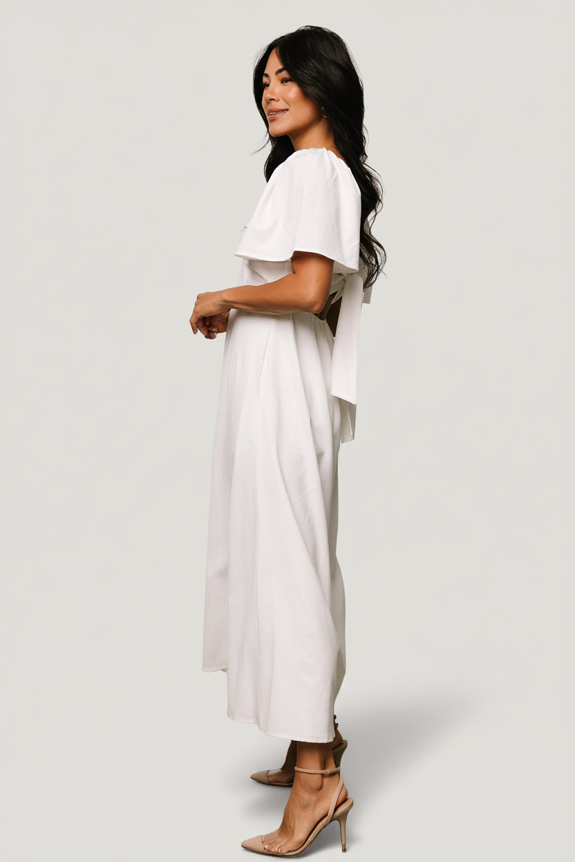 Indie Back Tie Dress | Off White - Image 3