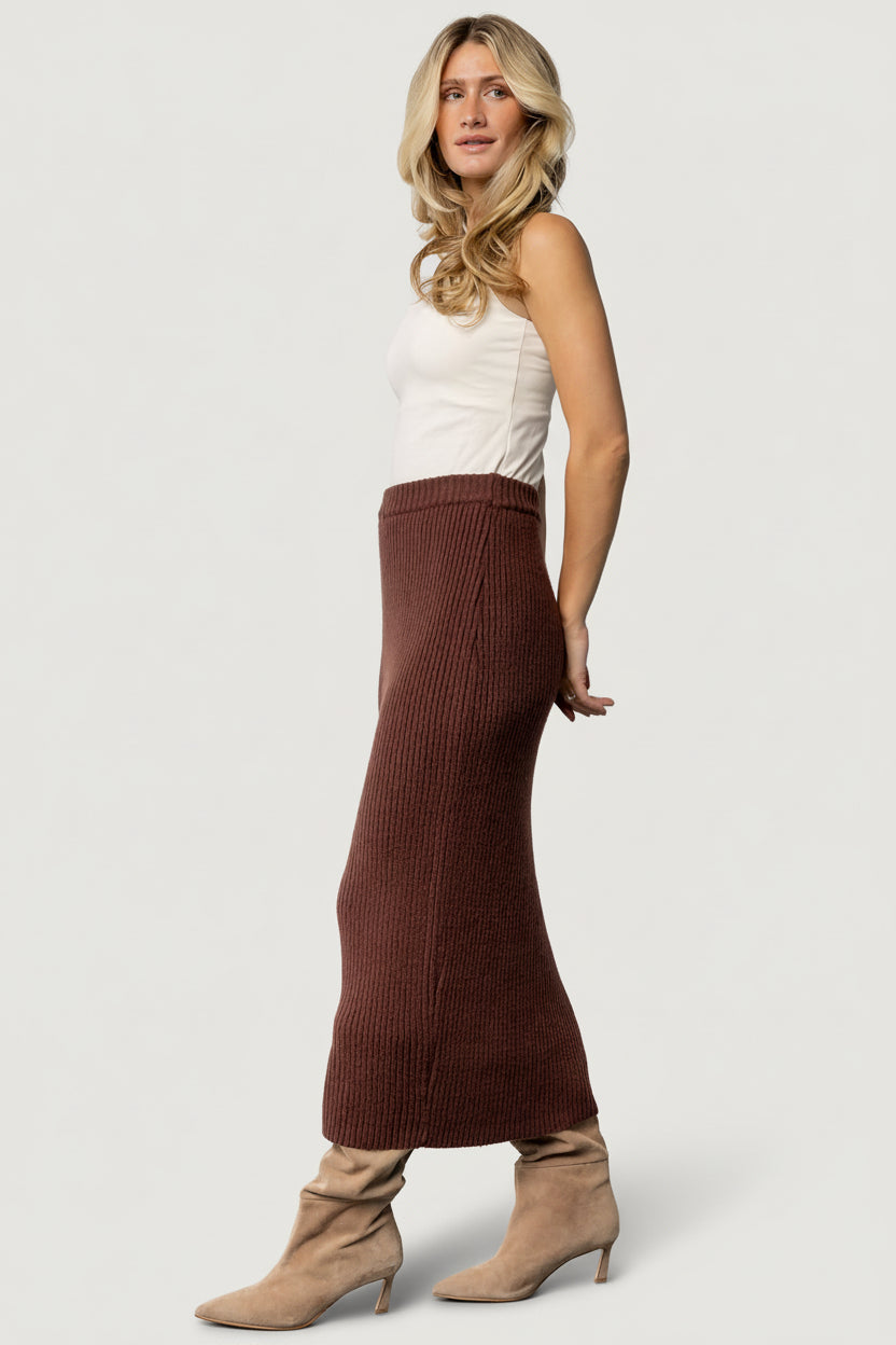 Blair Rib Knit Skirt | Mahogany - Image 5