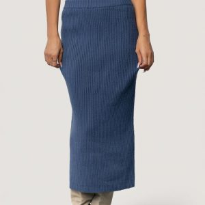 Blair Rib Knit Skirt | Blue