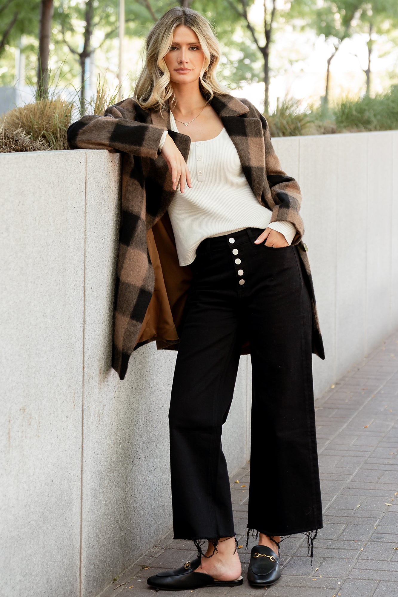 Kirsti Coat | Black + Camel - Image 5
