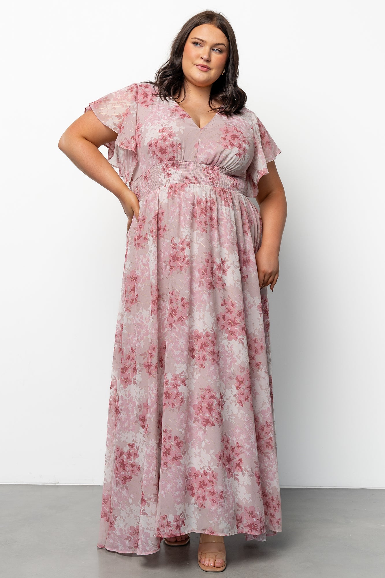 Lynlee Metallic Maxi Dress | Pink Multi - Image 2