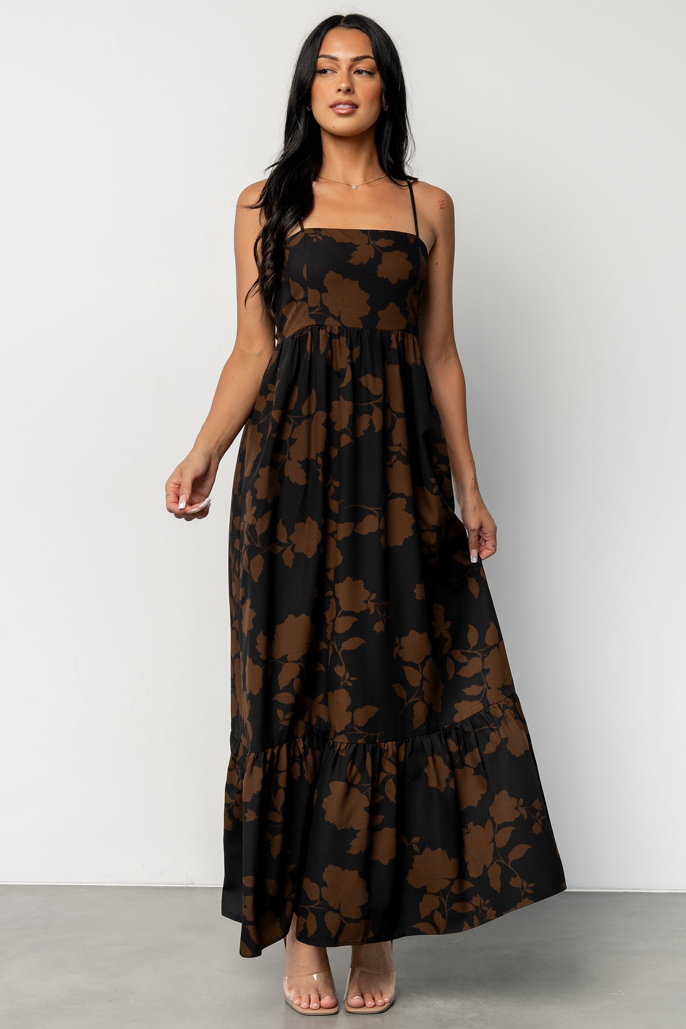 Regan Tank Maxi Dress | Espresso Print - Image 5