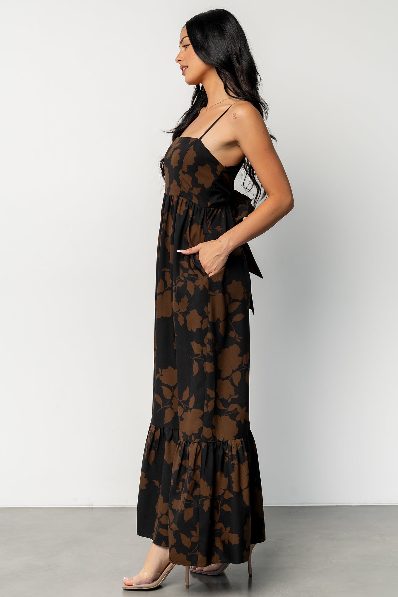 Regan Tank Maxi Dress | Espresso Print - Image 6