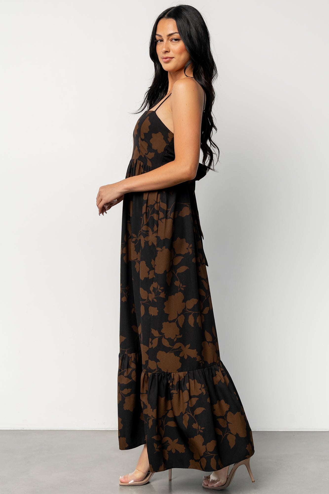 Regan Tank Maxi Dress | Espresso Print - Image 3