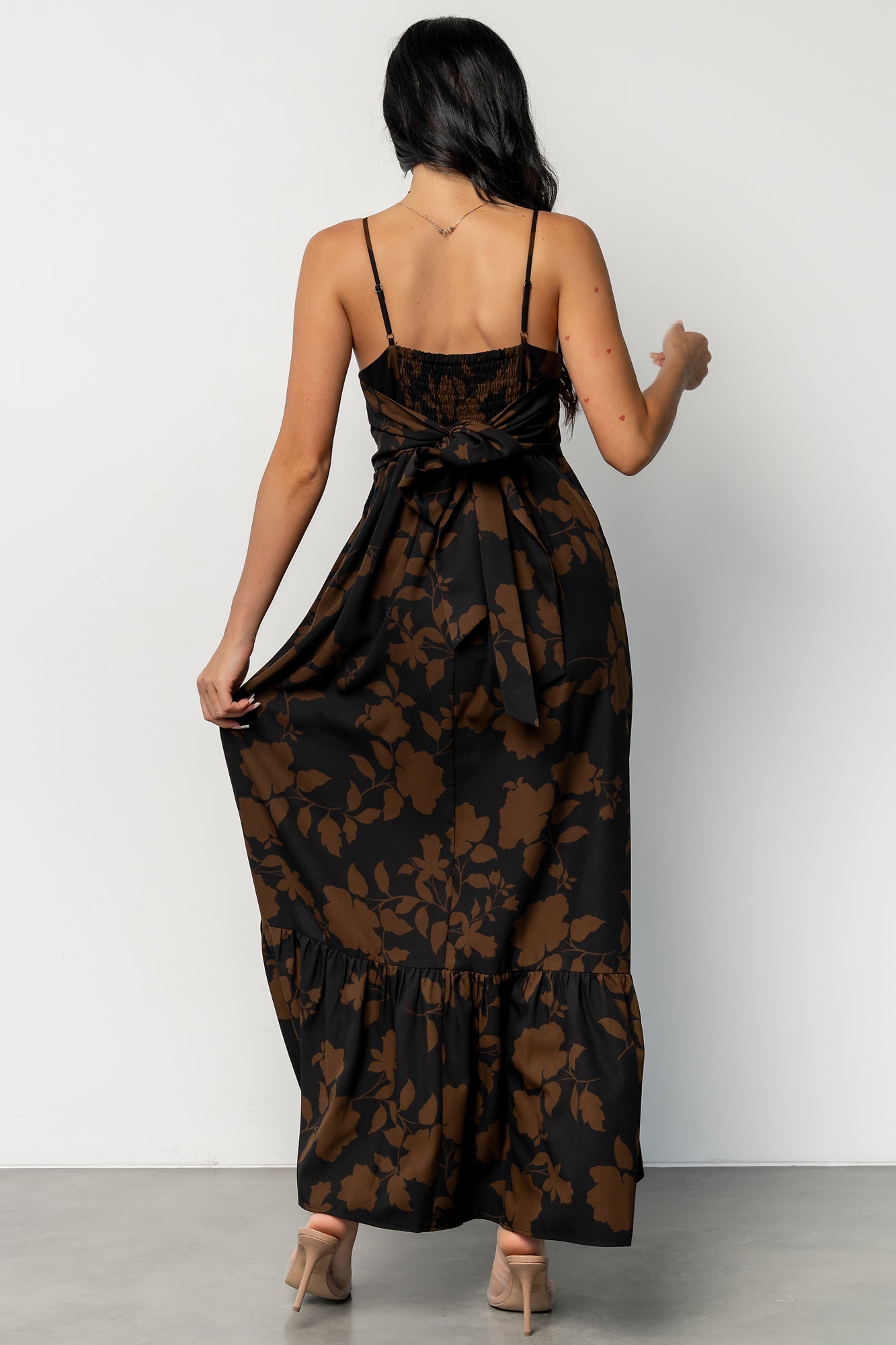 Regan Tank Maxi Dress | Espresso Print - Image 4