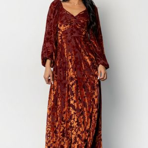 Aurora Velvet Maxi Dress | Clove + Copper Floral