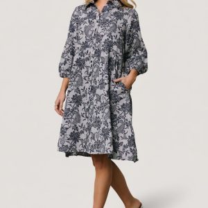 Dakota Babydoll Dress | Navy Print