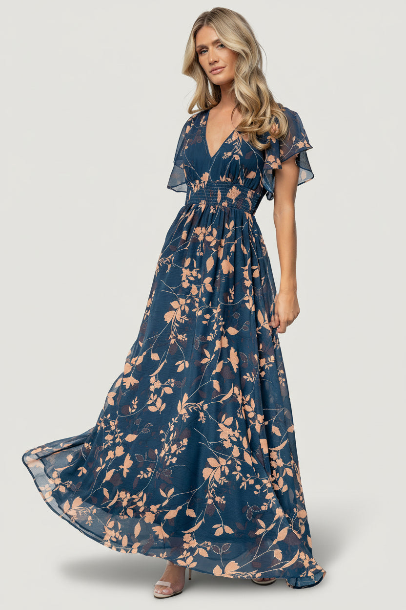 Lynlee Metallic Maxi Dress | Topaz - Image 7