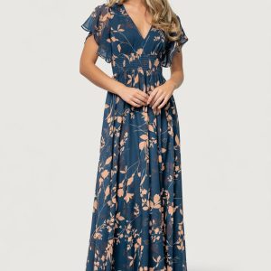 Lynlee Metallic Maxi Dress | Topaz