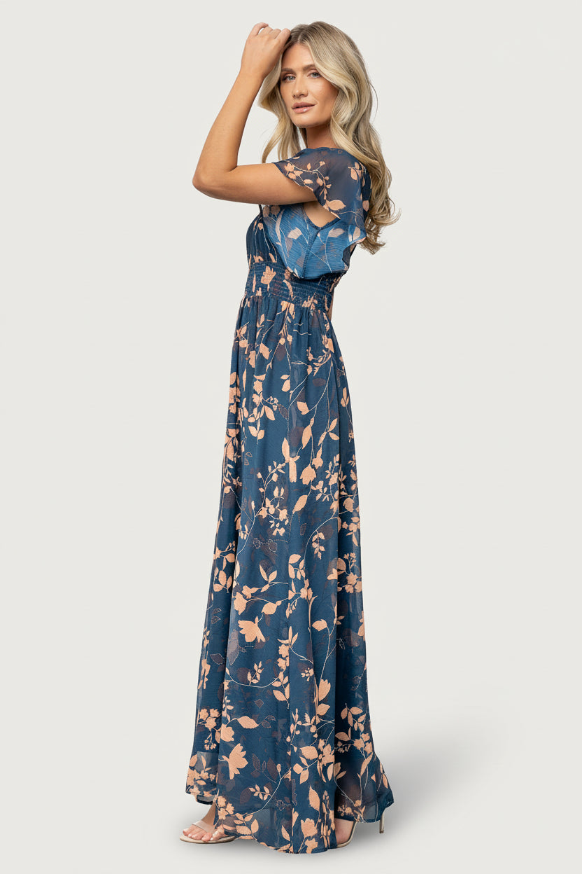 Lynlee Metallic Maxi Dress | Topaz - Image 5