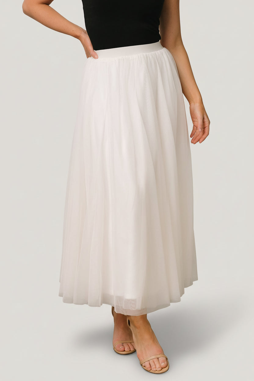 Mila Tulle Skirt | Cream