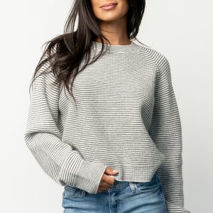 Zadie Striped Sweater | Ivory + Olive